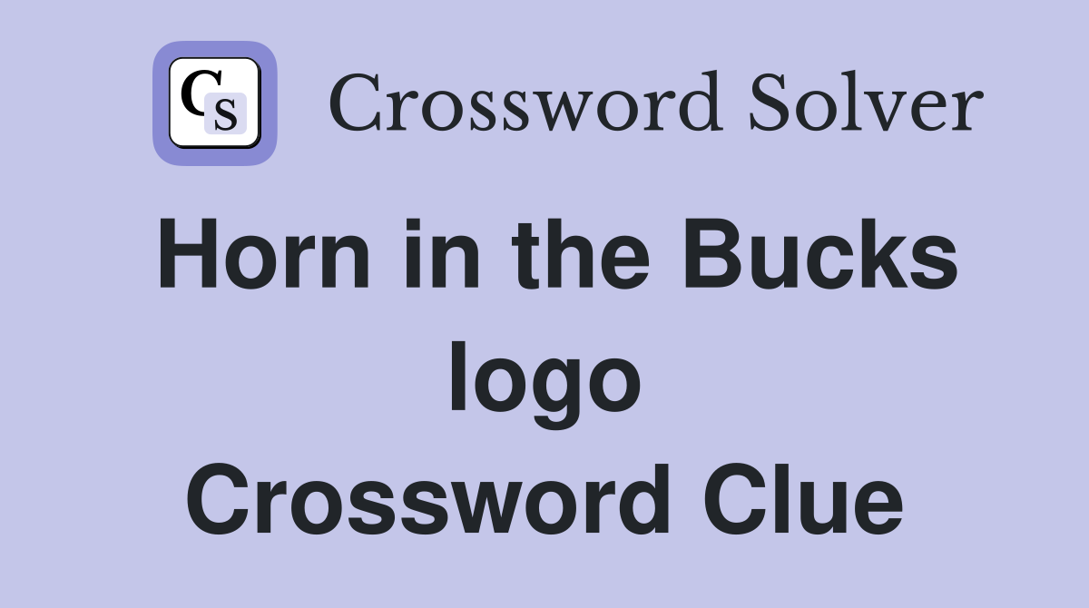 Horn in the Bucks logo Crossword Clue