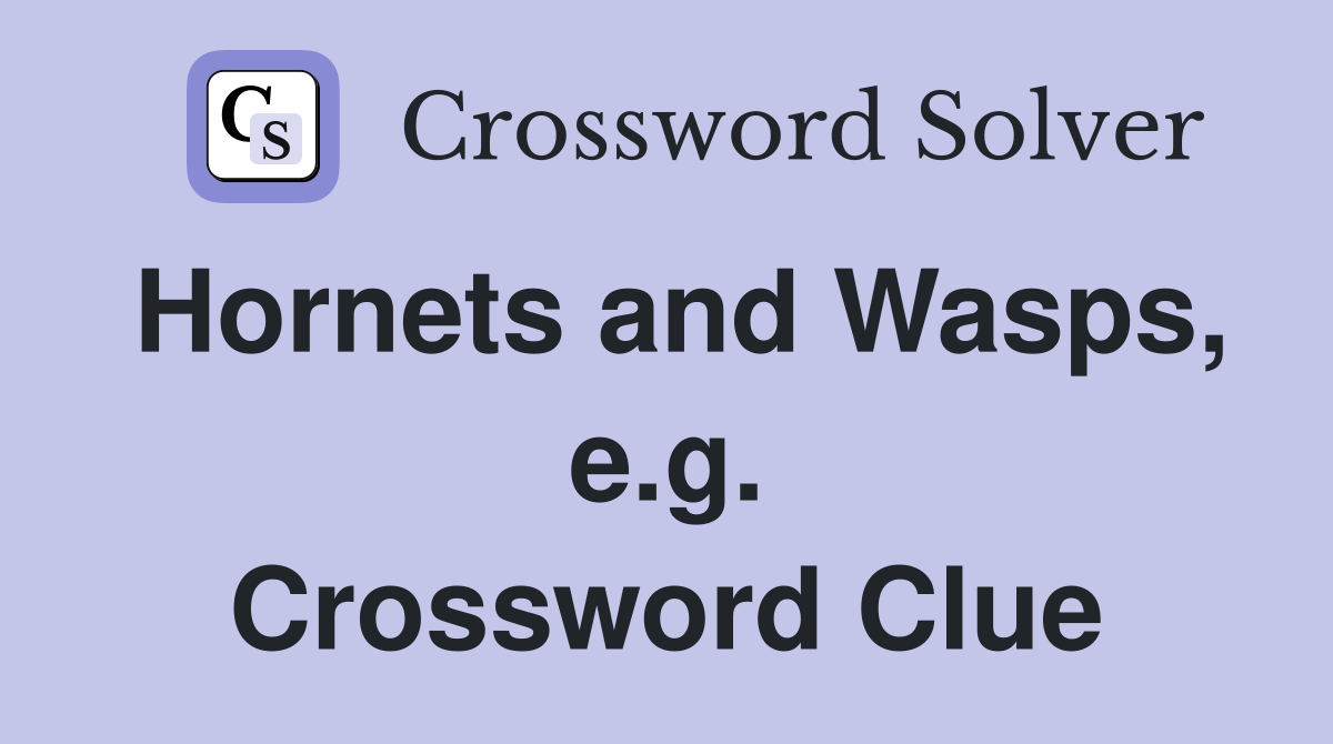 Hornets and Wasps, e.g. Crossword Clue