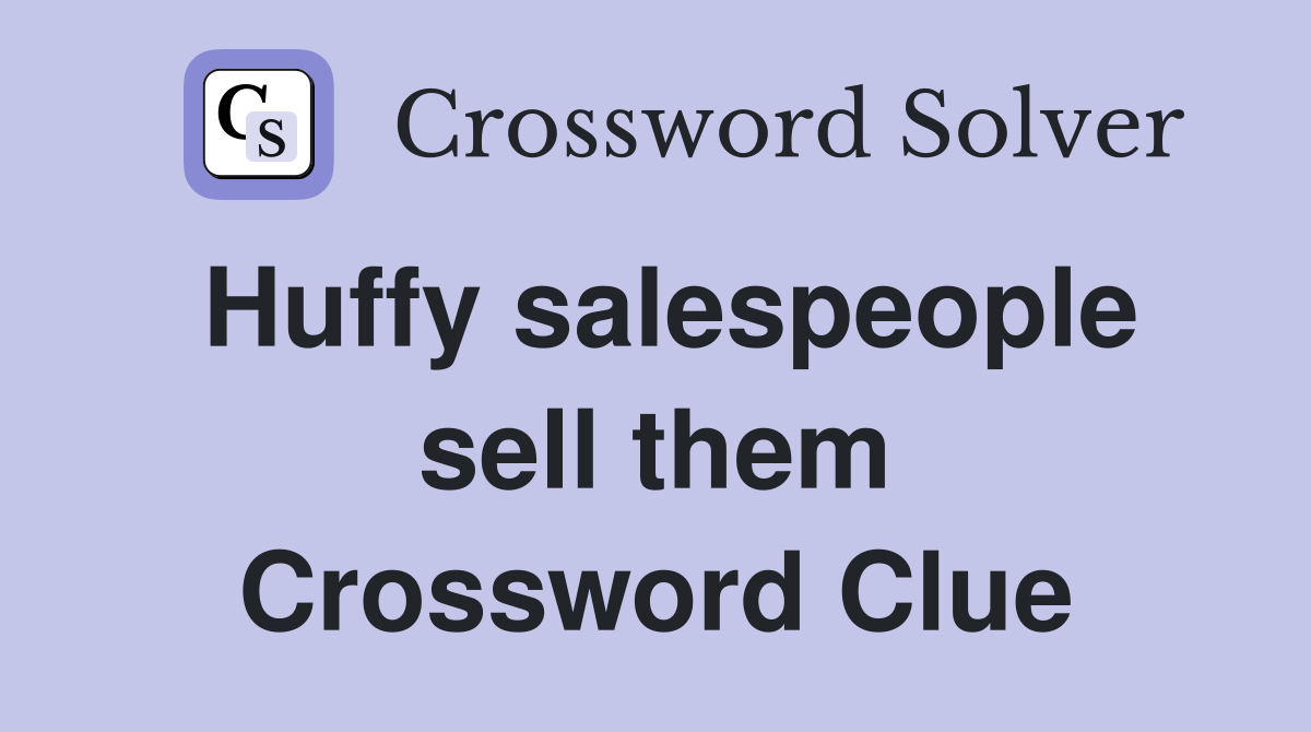 Huffy salespeople sell them Crossword Clue