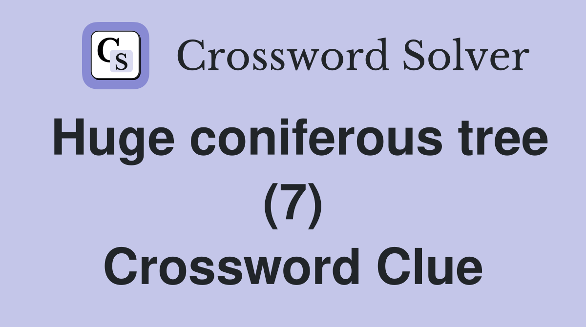 Huge coniferous tree (7) Crossword Clue