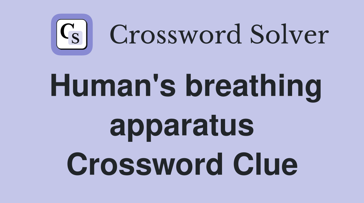 Human's breathing apparatus Crossword Clue