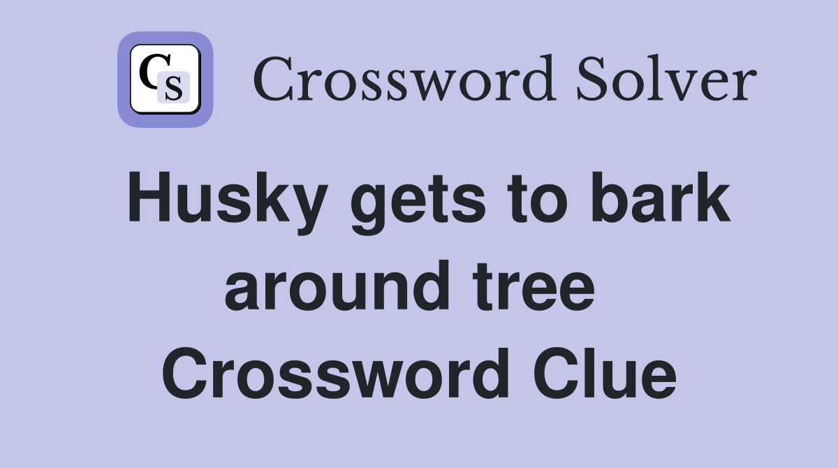 Husky gets to bark around tree  Crossword Clue