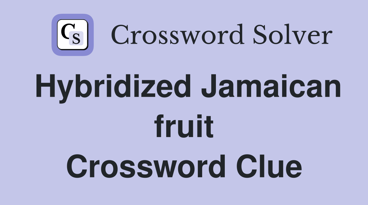 Hybridized Jamaican fruit Crossword Clue