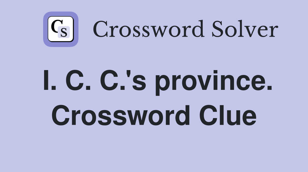 I. C. C.'s province. Crossword Clue