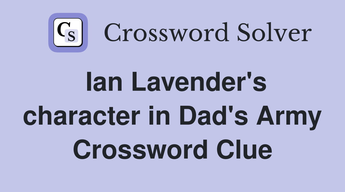Ian Lavender's character in Dad's Army Crossword Clue