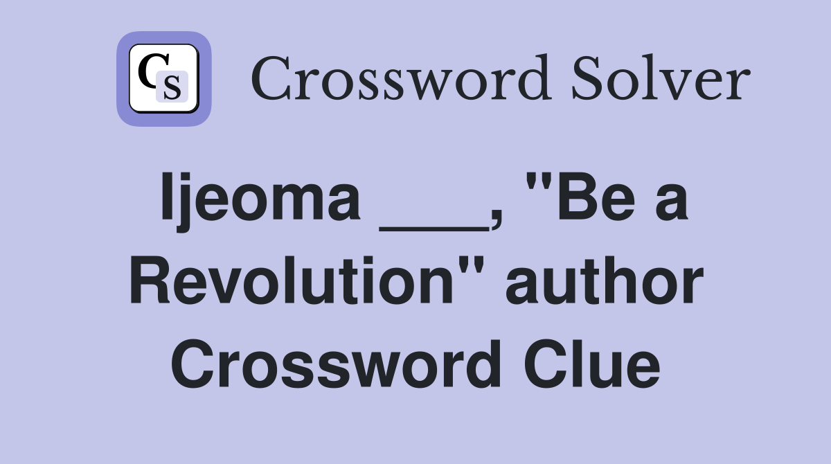 Ijeoma ___, "Be a Revolution" author Crossword Clue