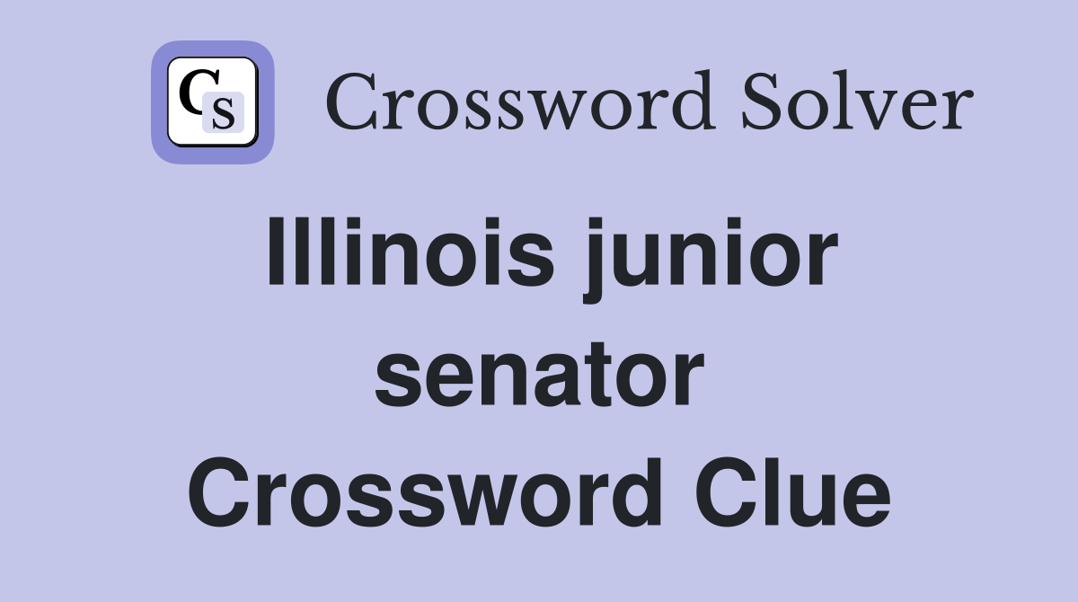 Illinois junior senator Crossword Clue