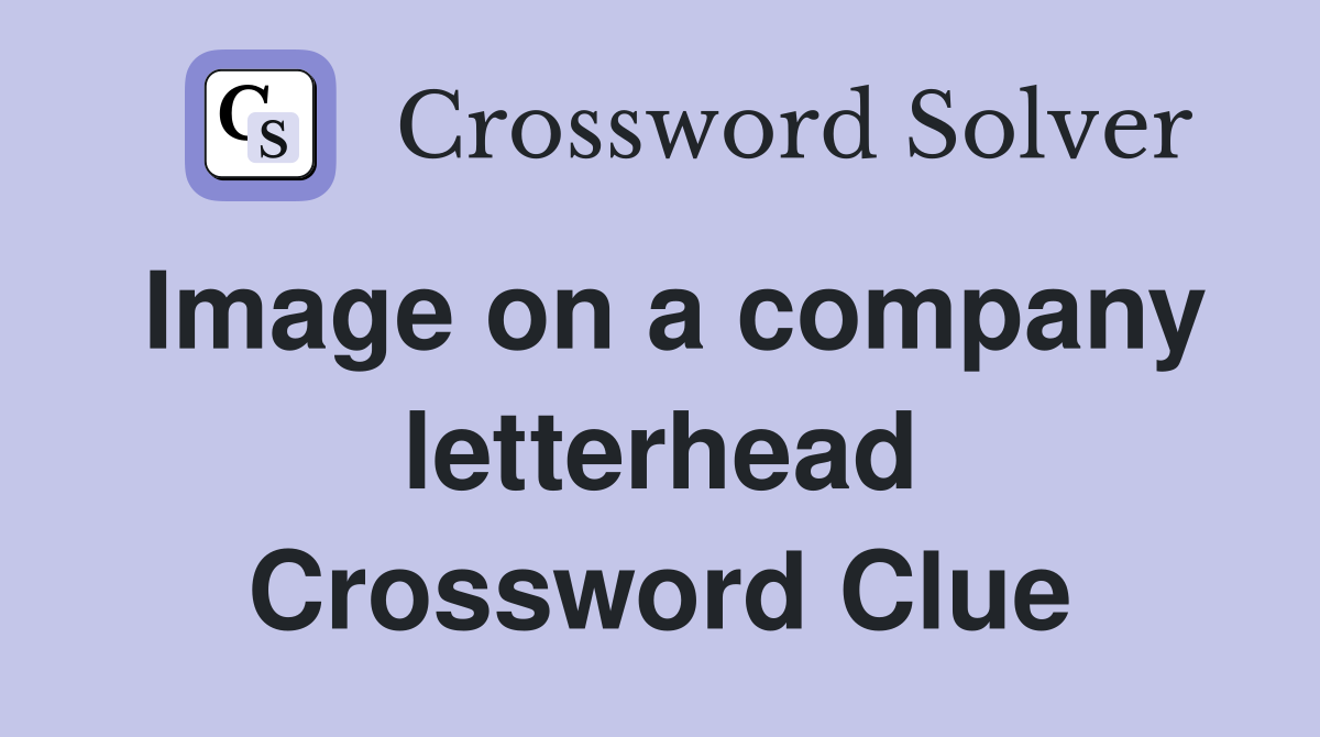 Image on a company letterhead Crossword Clue