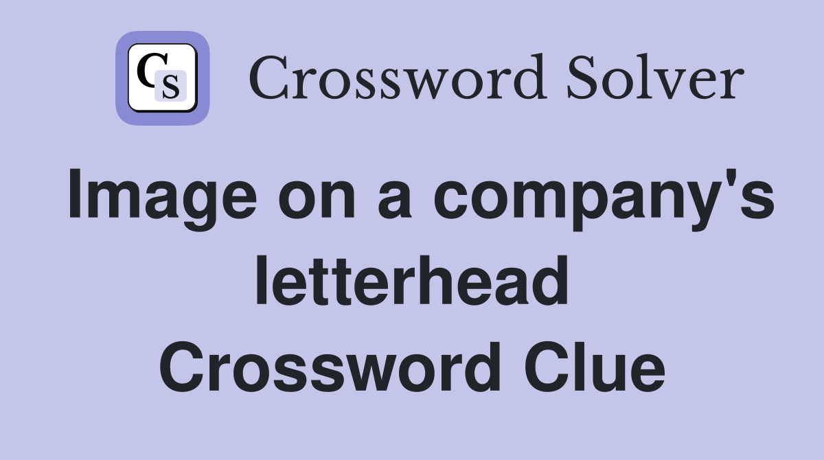 Image on a company's letterhead Crossword Clue