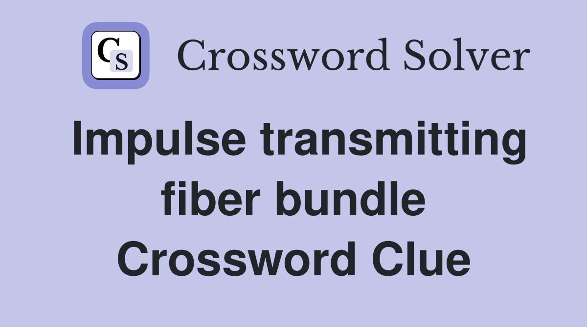 Impulse transmitting fiber bundle Crossword Clue