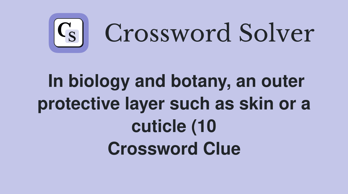 In biology and botany an outer protective layer such as skin or a In biology and botany an outer protective layer such as skin or a