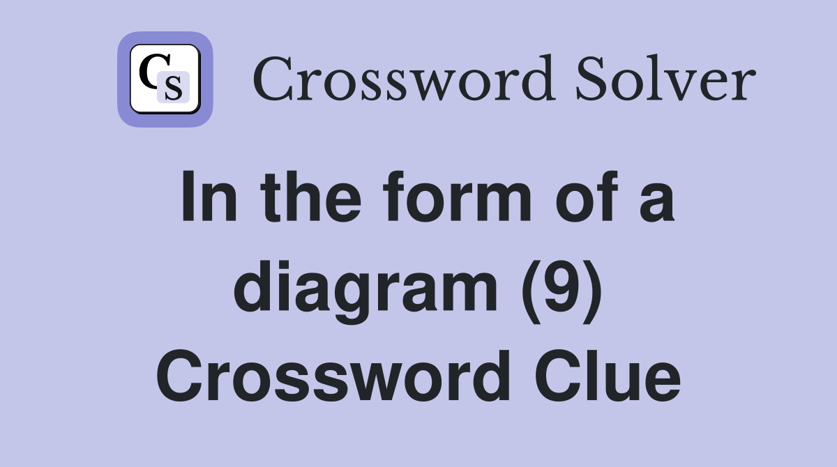 In the form of a diagram (9) Crossword Clue