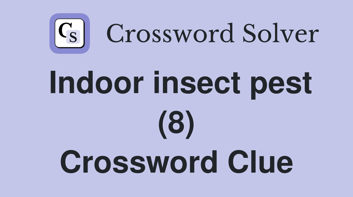 Indoor insect pest (8) Crossword Clue