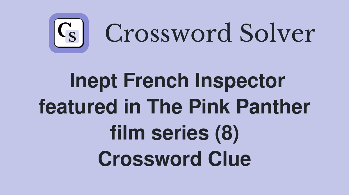 Inept French Inspector featured in The Pink Panther film series (8 ...