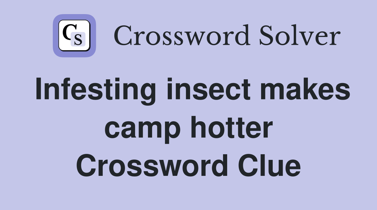 Infesting insect makes camp hotter Crossword Clue