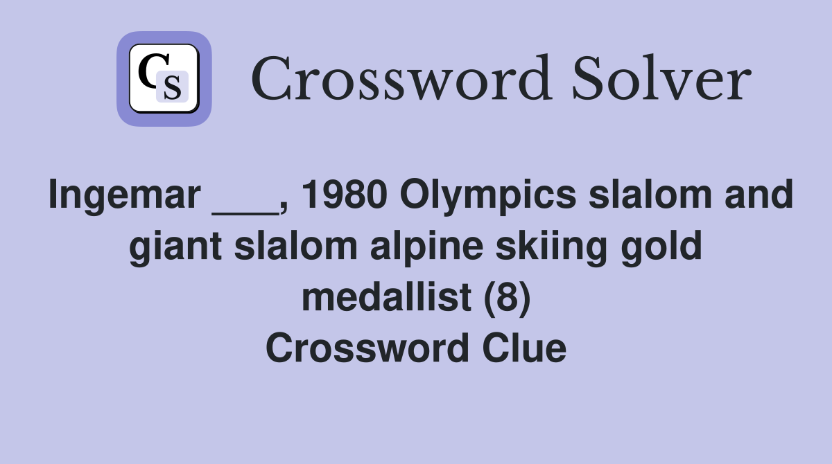 Ingemar 1980 Olympics slalom and giant slalom alpine skiing gold