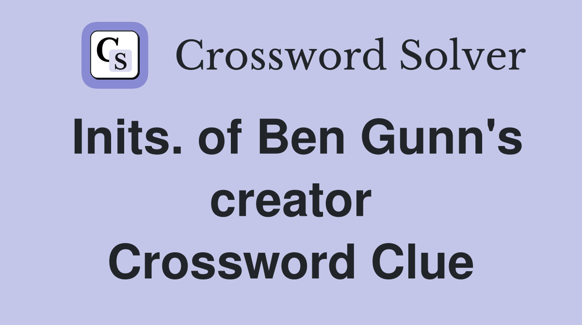 Inits. of Ben Gunn's creator Crossword Clue