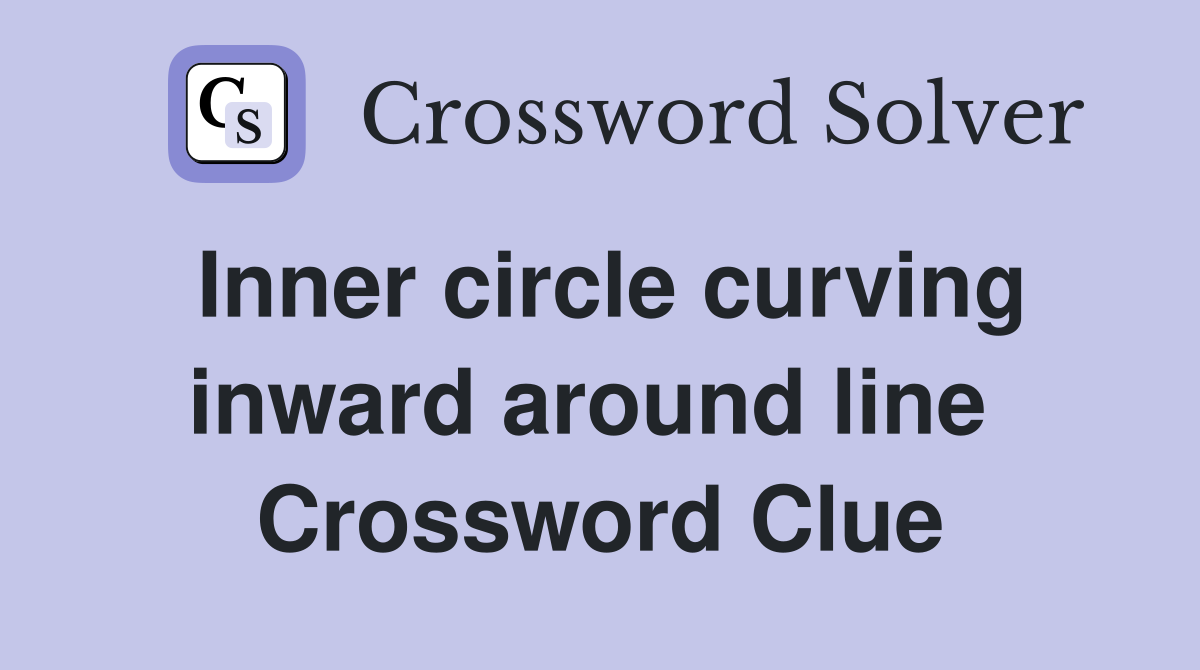 Inner circle curving inward around line  Crossword Clue