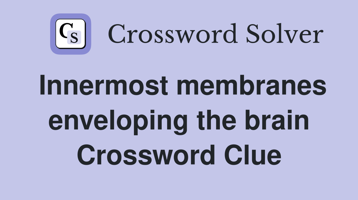 Innermost membranes enveloping the brain Crossword Clue