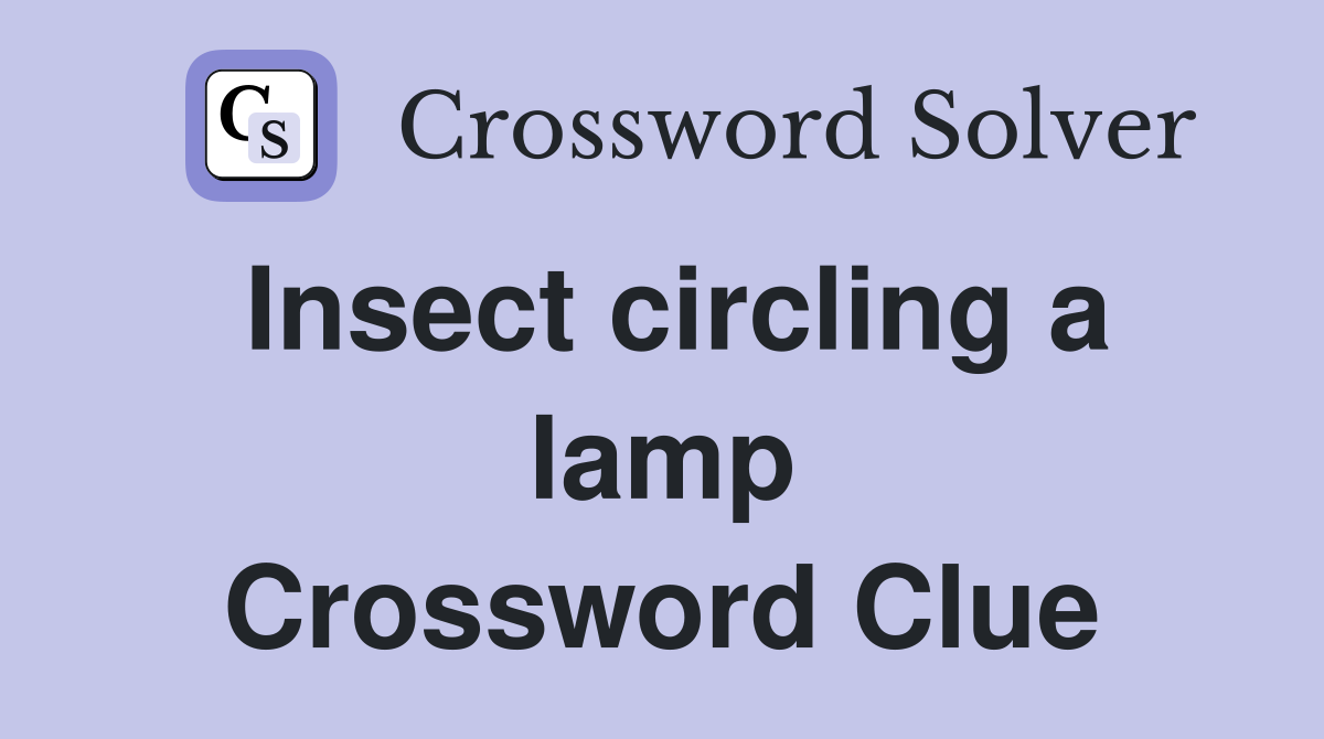 Insect circling a lamp Crossword Clue