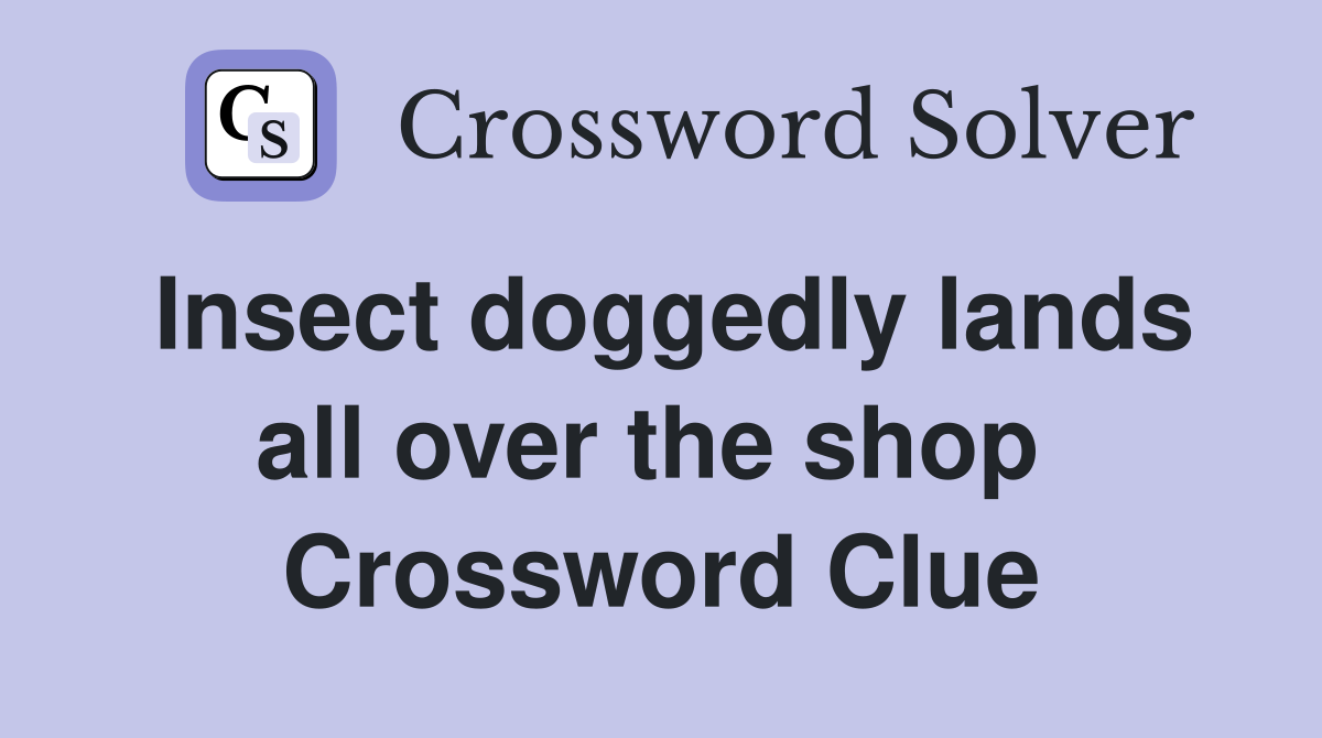 Insect doggedly lands all over the shop  Crossword Clue