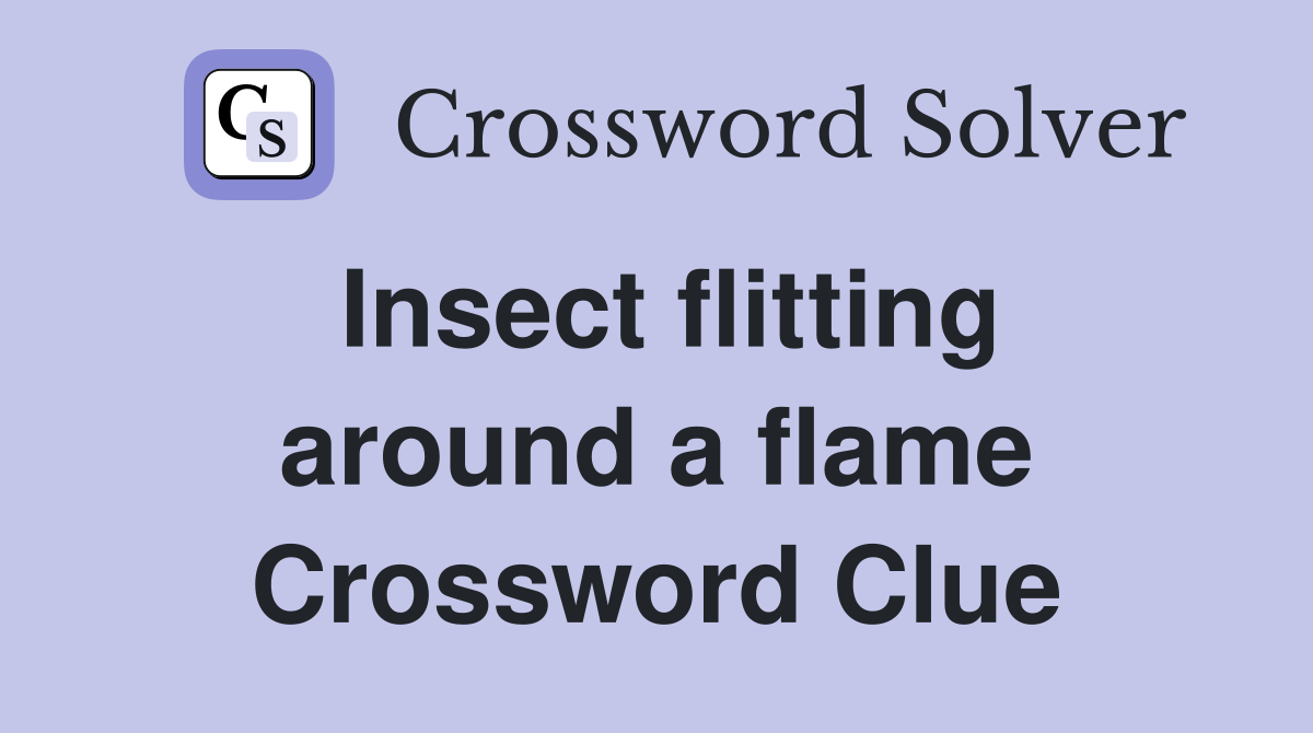 Insect flitting around a flame Crossword Clue