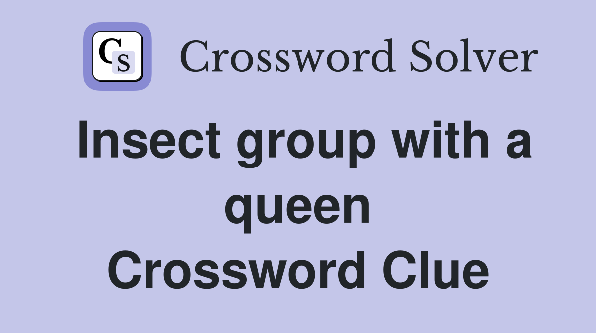 Insect group with a queen Crossword Clue