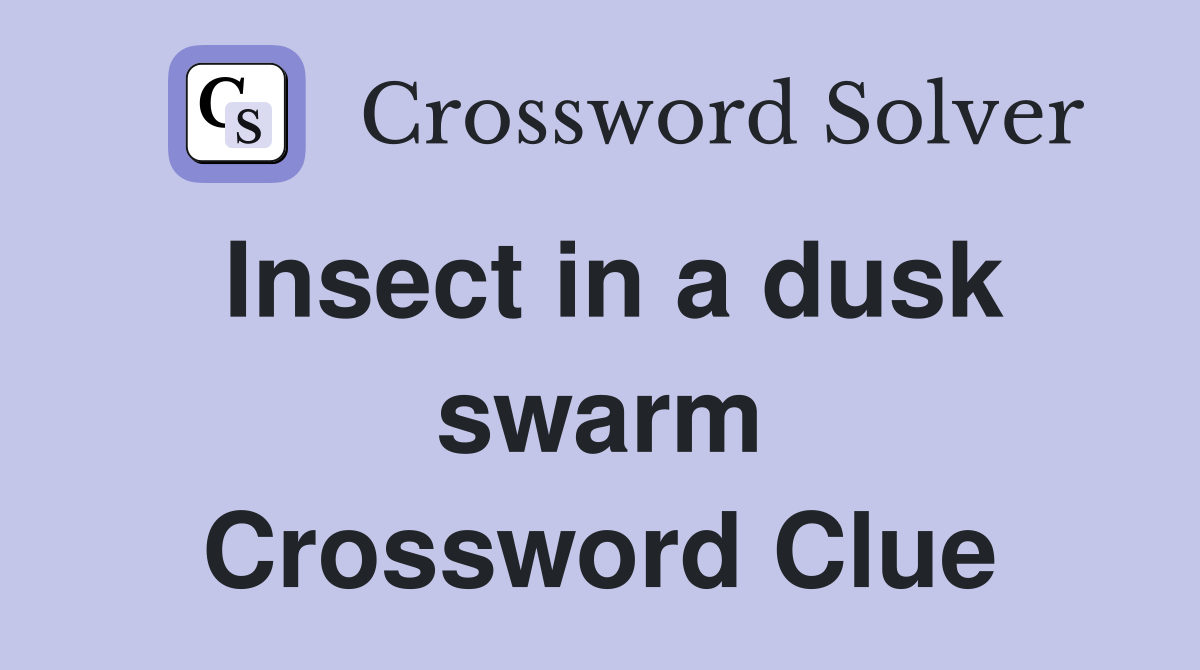 Insect in a dusk swarm Crossword Clue