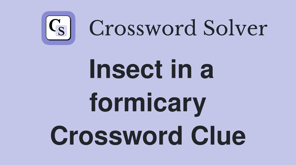 Insect in a formicary Crossword Clue