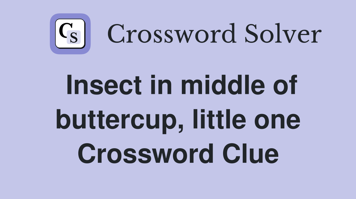 Insect in middle of buttercup, little one Crossword Clue