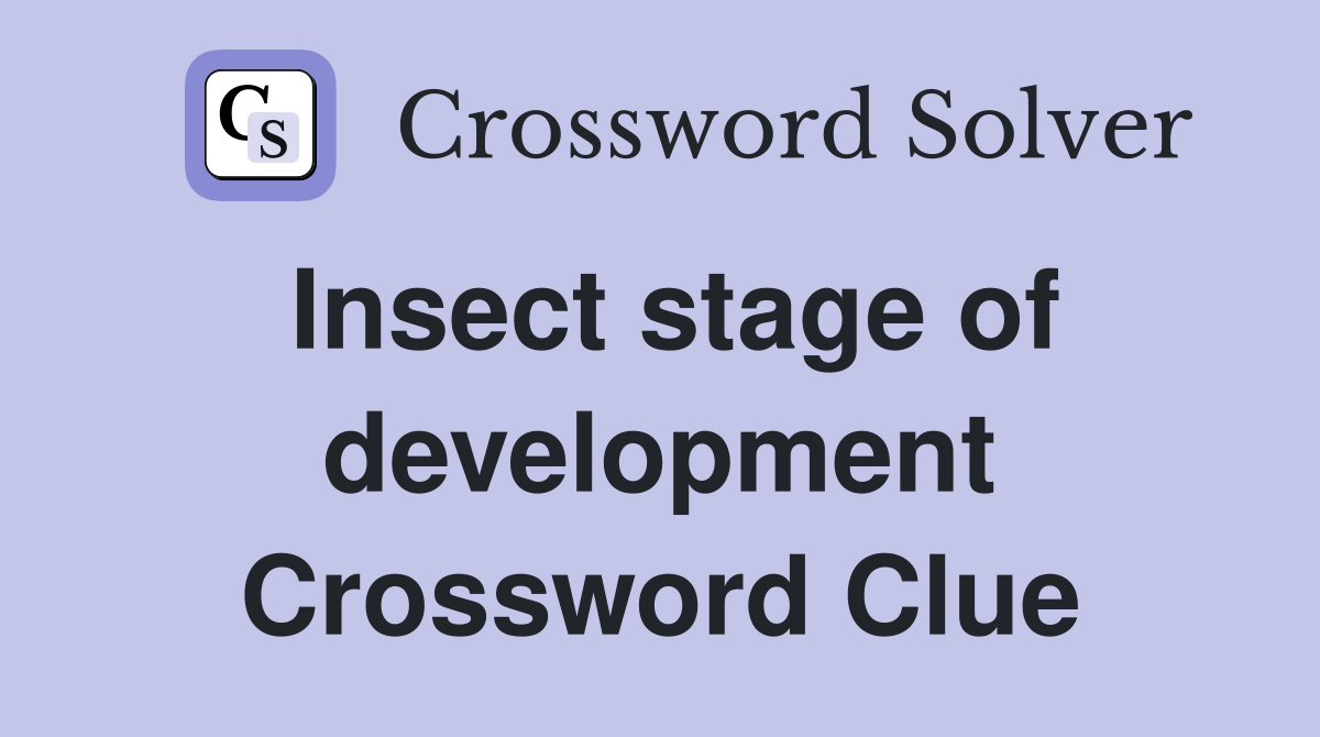 Insect stage of development Crossword Clue