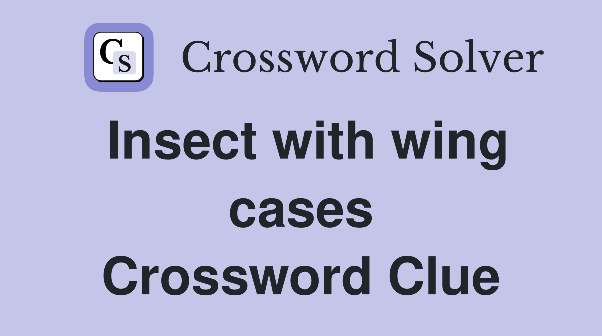Insect with wing cases Crossword Clue