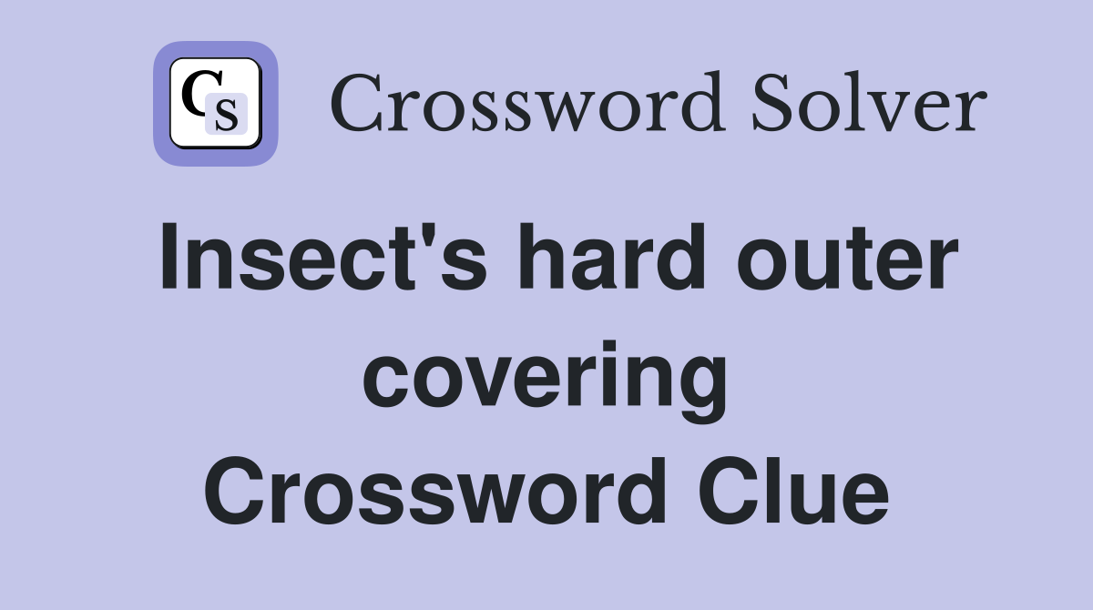 Insect's hard outer covering Crossword Clue