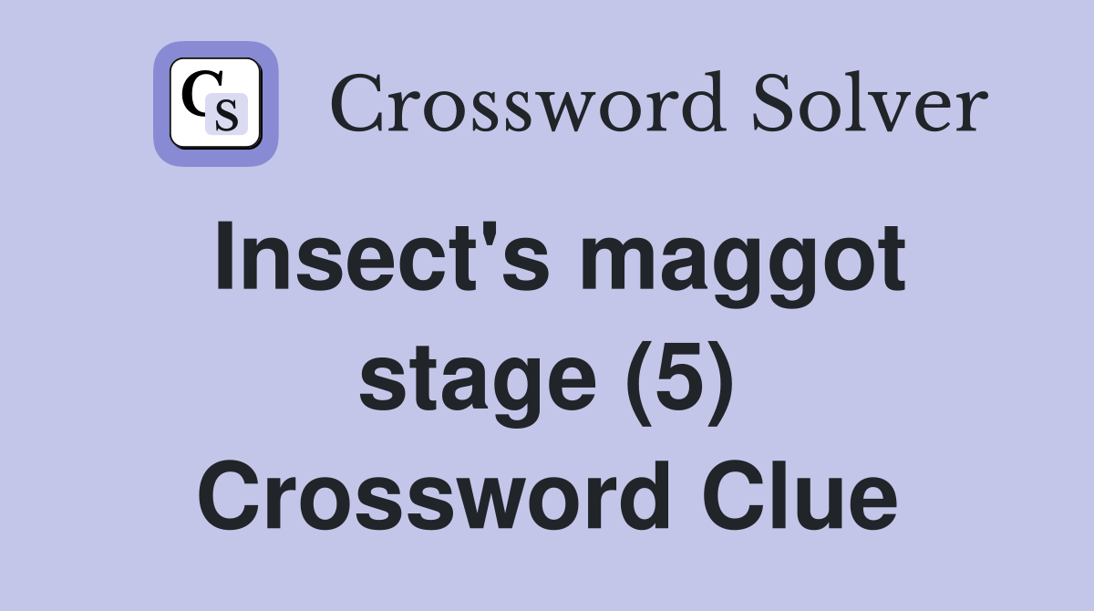 Insect's maggot stage (5) Crossword Clue