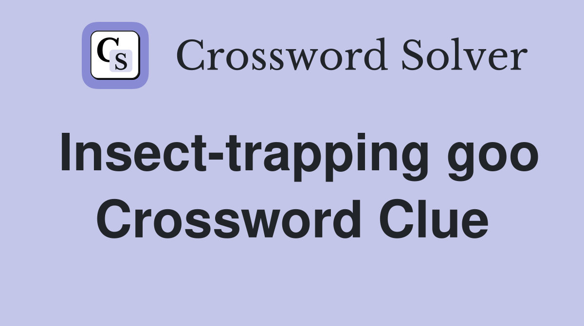 Insect-trapping goo Crossword Clue