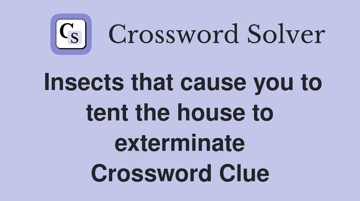Insects that cause you to tent the house to exterminate Crossword Clue
