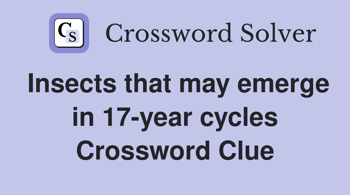 Insects that may emerge in 17-year cycles Crossword Clue