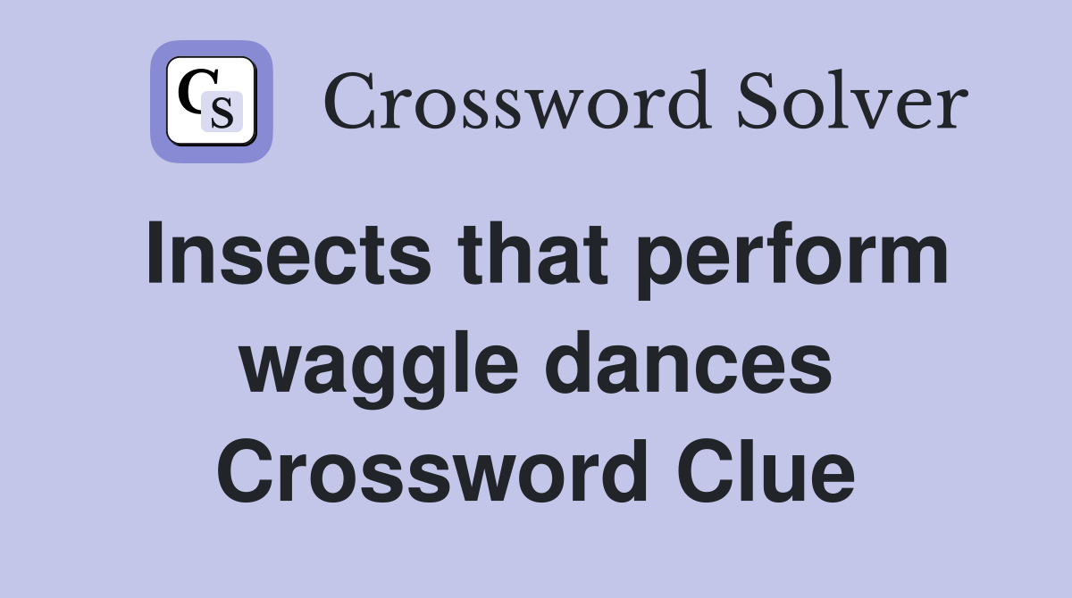 Insects that perform waggle dances Crossword Clue