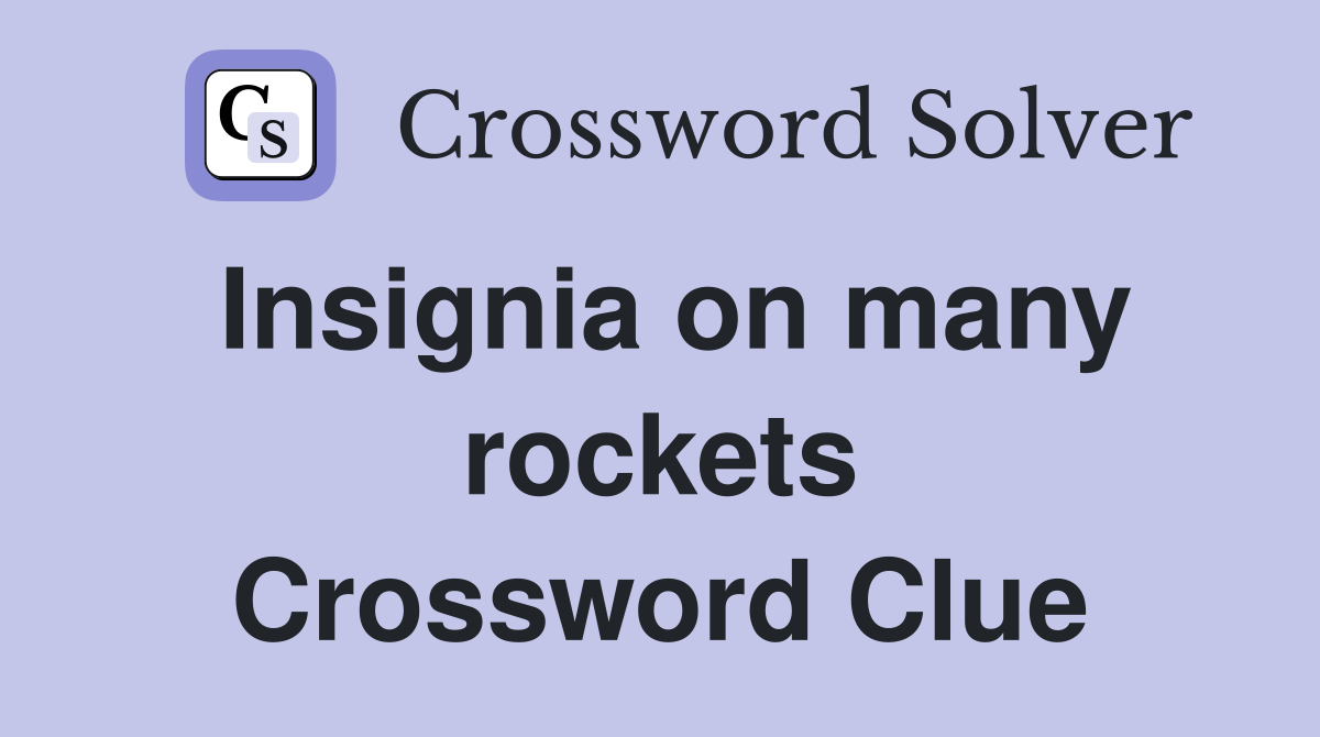Insignia on many rockets Crossword Clue