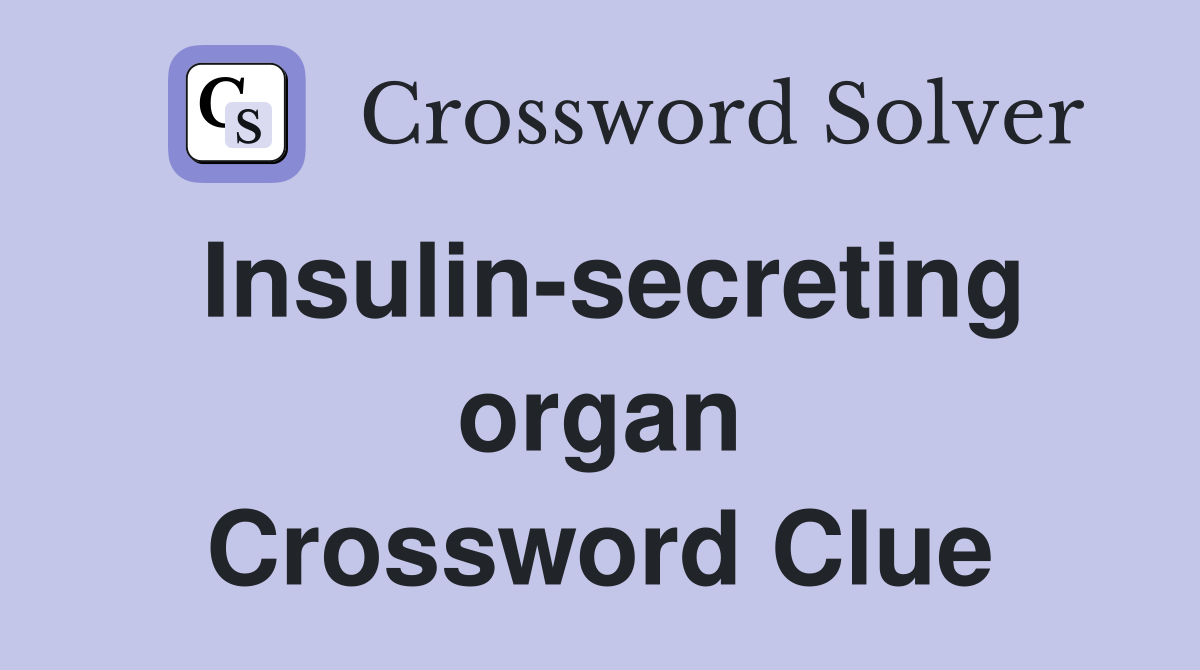 Insulin-secreting organ Crossword Clue