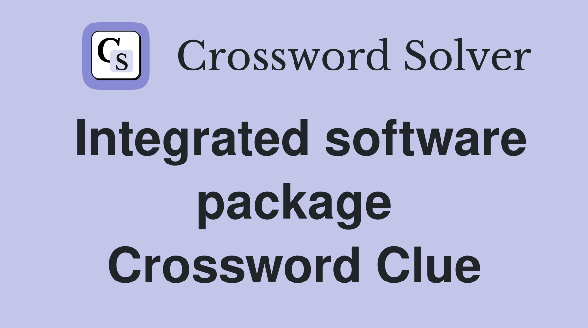 Integrated software package Crossword Clue