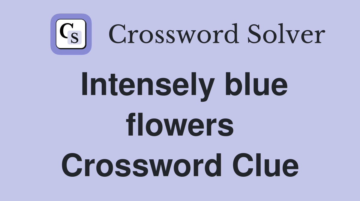Intensely blue flowers Crossword Clue