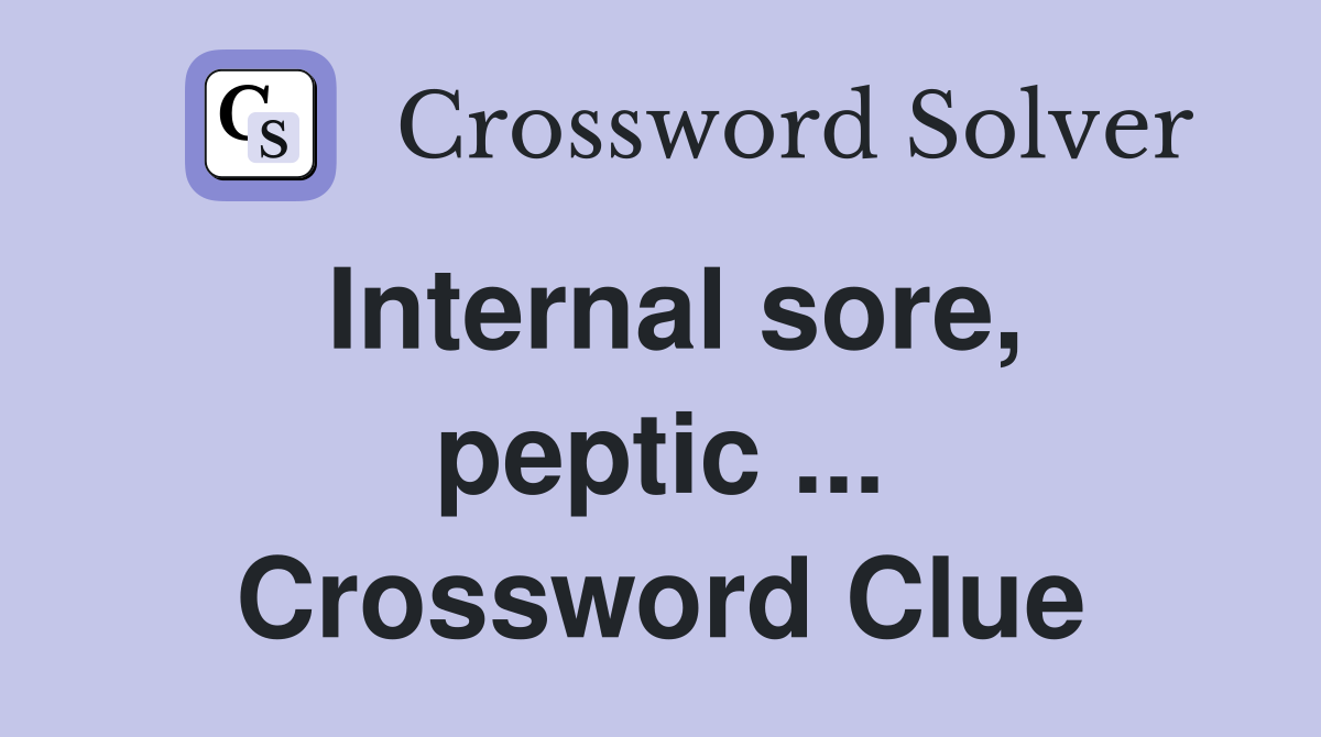 Internal sore, peptic ... Crossword Clue