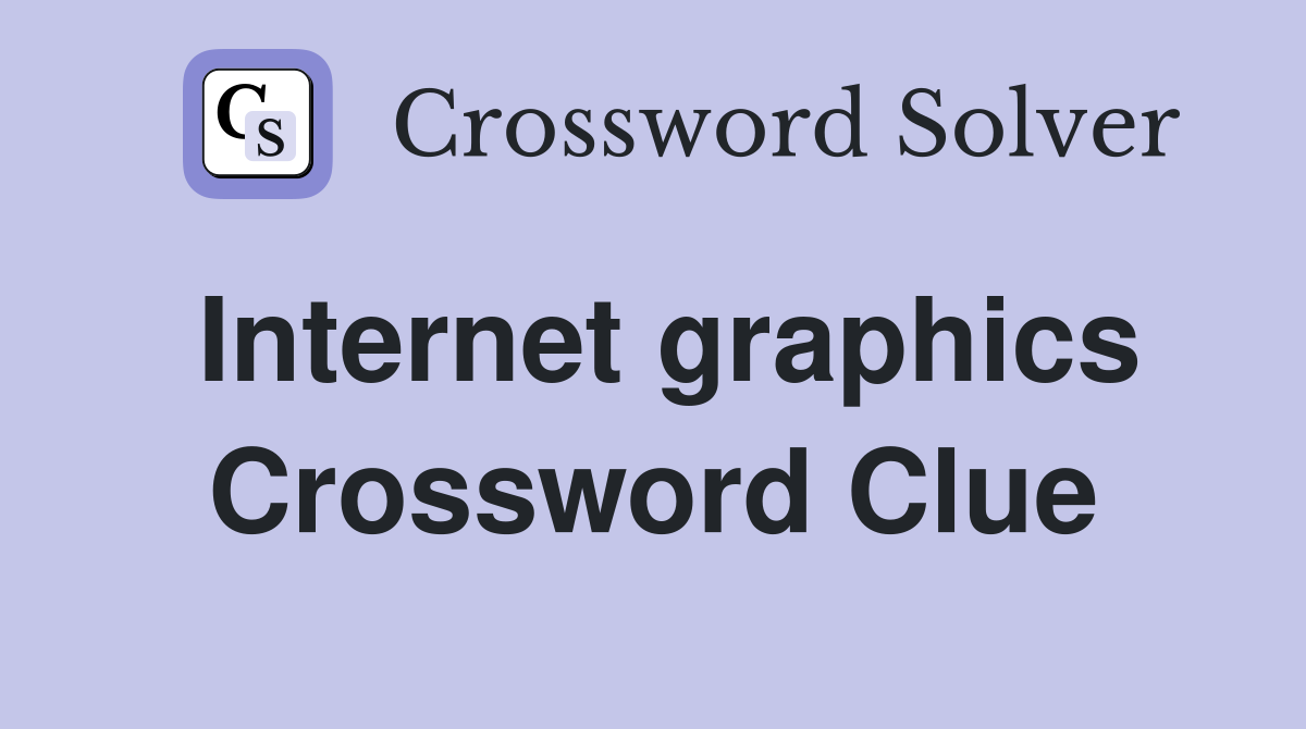 Internet graphics Crossword Clue