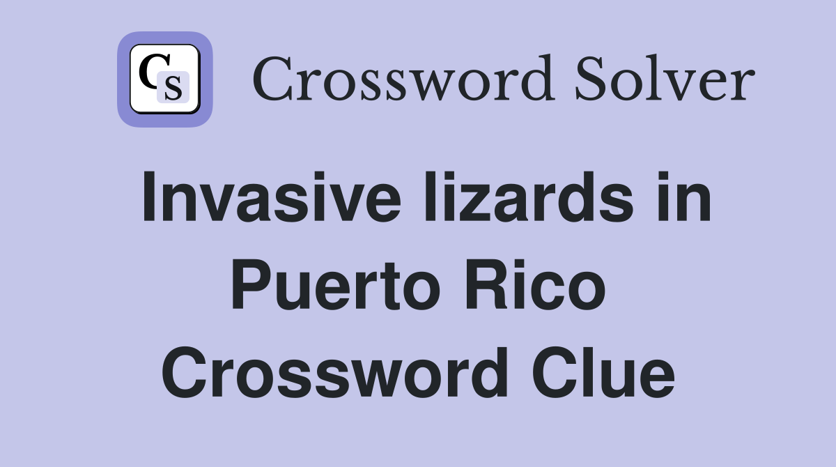 Invasive lizards in Puerto Rico Crossword Clue