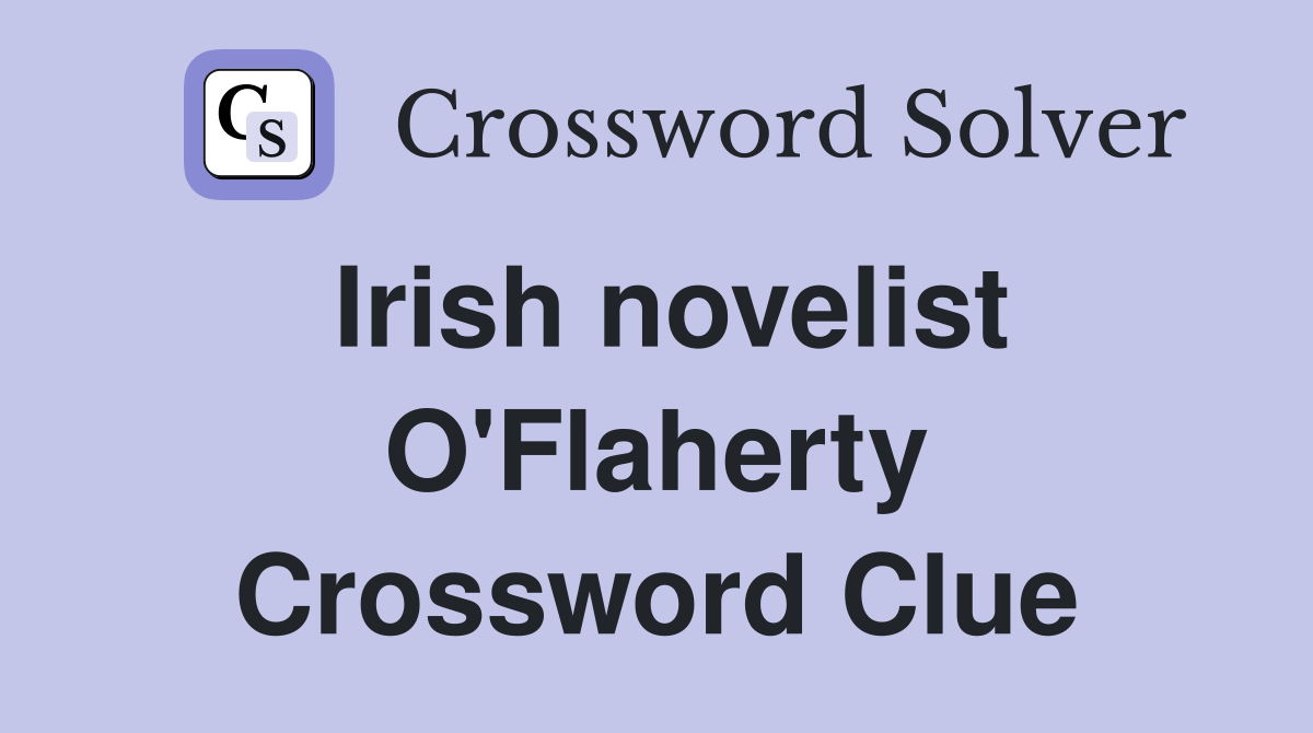 Irish novelist O'Flaherty Crossword Clue