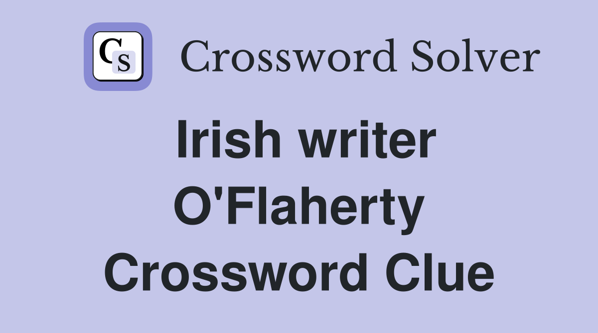 Irish writer O'Flaherty Crossword Clue