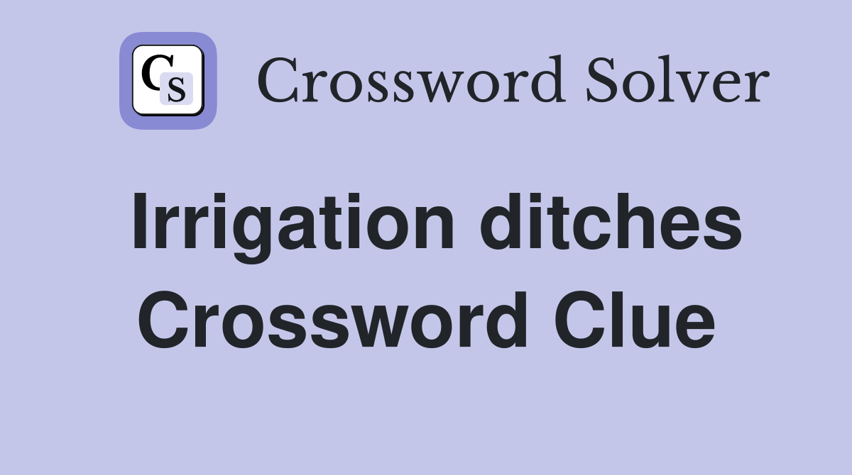 Irrigation ditches Crossword Clue