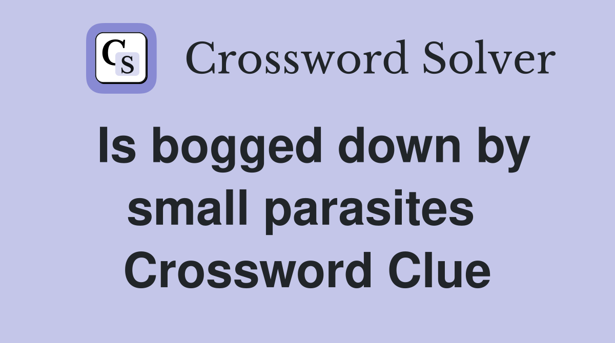 Is bogged down by small parasites  Crossword Clue