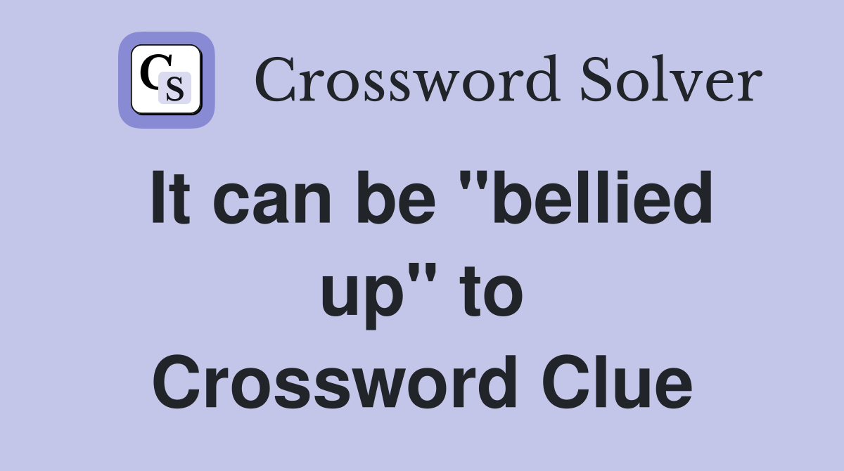 It can be "bellied up" to Crossword Clue